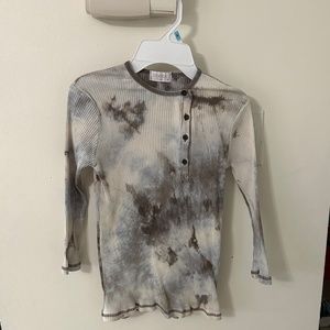 Brown, beige, and white tie dye set